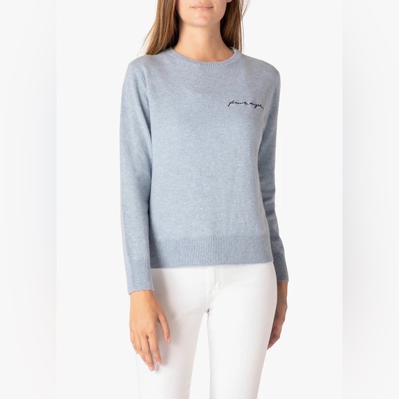 Favorite Daughter for Joe's Cashmere Crewneck Sweater in Skyline - Picture 1 of 3